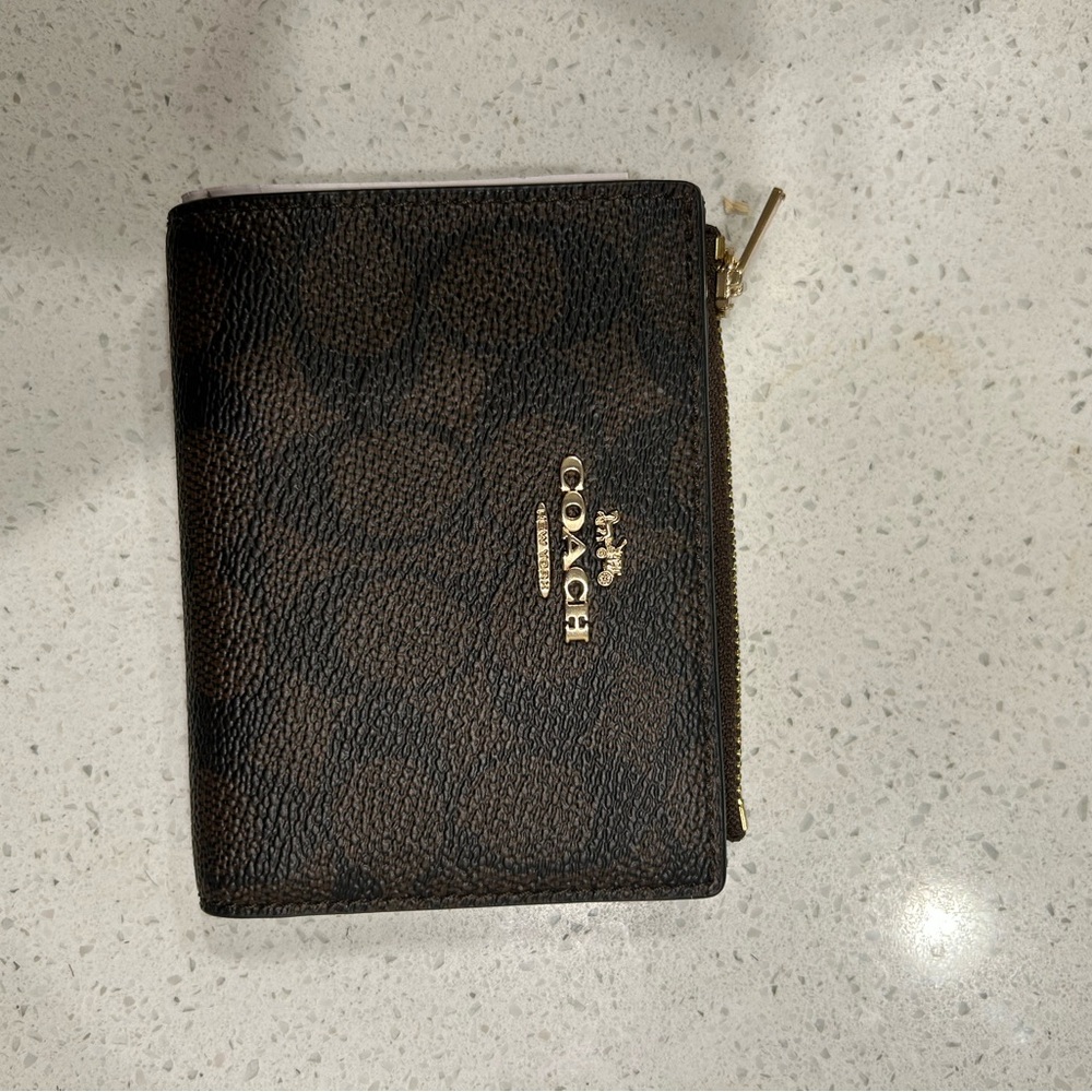 Coach Dark Brown Key & Card Holder Wallet